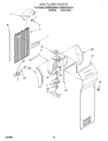 11 - Air Flow parts for Kitchenaid Refrigerator KSRS27QAWH10 from AppliancePartsPros.com