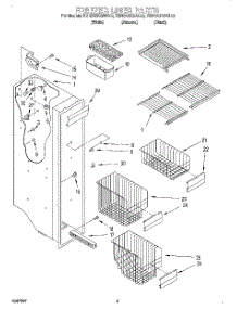 04 - Freezer Liner parts for Kitchenaid Refrigerator KSRS25KGAL00 from AppliancePartsPros.com