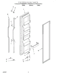 06 - Freezer Door parts for Kitchenaid Refrigerator KSRS25KGAL00 from AppliancePartsPros.com