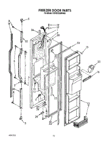 08 - Freezer Door parts for Kitchenaid Refrigerator KSRS25QAWH00 from AppliancePartsPros.com