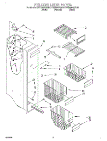 04 - Freezer Liner parts for Kitchenaid Refrigerator KSRS25QGBL00 from AppliancePartsPros.com
