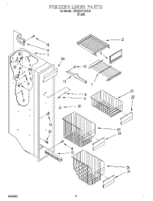 04 - Freezer Liner parts for Kitchenaid Refrigerator KSRS27QFBL00 from AppliancePartsPros.com