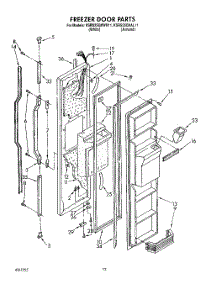 09 - Freezer Door parts for Kitchenaid Refrigerator KSRS25QXWH11 from AppliancePartsPros.com
