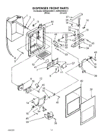 10 - Dispenser Front parts for Kitchenaid Refrigerator KSRS25QXWH11 from AppliancePartsPros.com