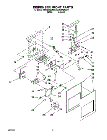 08 - Dispenser Front parts for Kitchenaid Refrigerator KSRS27QAWH11 from AppliancePartsPros.com