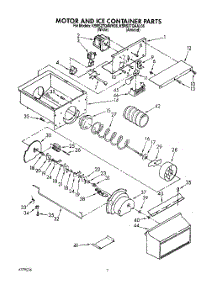 05 - Motor And Ice Container, Lit / Optional parts for Kitchenaid Refrigerator KSRS27QAWH06 from AppliancePartsPros.com