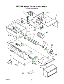 06 - Motor And Ice Container, Lit / Optional parts for Kitchenaid Refrigerator KSRS27QAWH04 from AppliancePartsPros.com