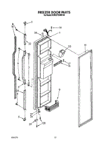 08 - Freezer Door parts for Kitchenaid Refrigerator KSRS27QAWH04 from AppliancePartsPros.com