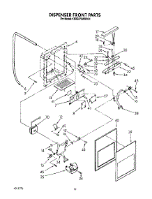 09 - Dispenser Front parts for Kitchenaid Refrigerator KSRS27QAWH04 from AppliancePartsPros.com