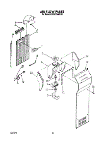 12 - Air Flow parts for Kitchenaid Refrigerator KSRS27QAWH04 from AppliancePartsPros.com