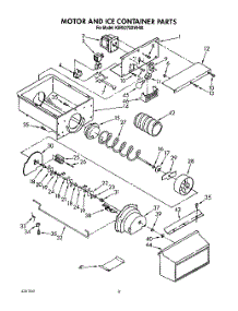06 - Motor And Ice Container parts for Kitchenaid Refrigerator KSRS27QXAL00 from AppliancePartsPros.com