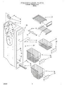 04 - Freezer Liner parts for Kitchenaid Refrigerator KSRS25QFBL00 from AppliancePartsPros.com