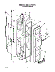 08 - Freezer Door parts for Kitchenaid Refrigerator KSRS27QXAL00 from AppliancePartsPros.com