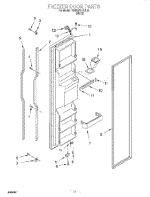 07 - Freezer Door parts for Kitchenaid Refrigerator KSRS25QFBL00 from AppliancePartsPros.com