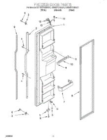 07 - Freezer Door parts for Kitchenaid Refrigerator KSRS27QGAL01 from AppliancePartsPros.com