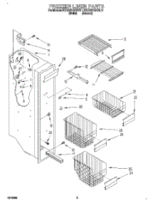 04 - Freezer Liner parts for Kitchenaid Refrigerator KSRS27QAAL11 from AppliancePartsPros.com