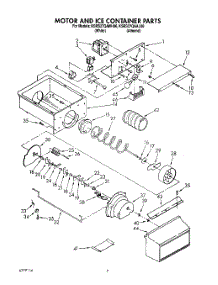 05 - Motor And Ice Container, Lit / Optional parts for Kitchenaid Refrigerator KSRS27QAAL00 from AppliancePartsPros.com