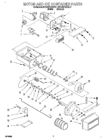 05 - Motor And Ice Container parts for Kitchenaid Refrigerator KSRS27QAAL11 from AppliancePartsPros.com
