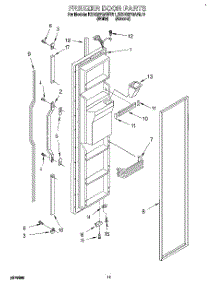 07 - Freezer Door parts for Kitchenaid Refrigerator KSRS27QAAL11 from AppliancePartsPros.com