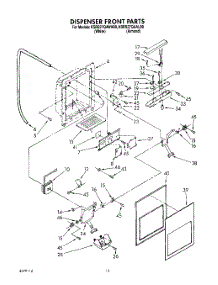 08 - Dispenser Front parts for Kitchenaid Refrigerator KSRS27QAAL00 from AppliancePartsPros.com