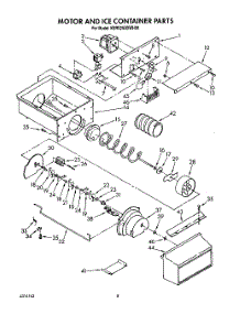 07 - Motor And Ice Container, Lit / Optional parts for Kitchenaid Refrigerator KSRS25QXWH00 from AppliancePartsPros.com