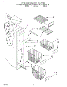 04 - Freezer Liner parts for Kitchenaid Refrigerator KSRS27QGBL00 from AppliancePartsPros.com