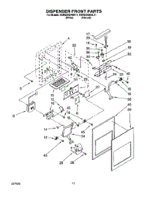 08 - Dispenser Front parts for Kitchenaid Refrigerator KSRS25QAAL11 from AppliancePartsPros.com