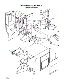 09 - Dispenser Front parts for Kitchenaid Refrigerator KSRS27QXWH00 from AppliancePartsPros.com