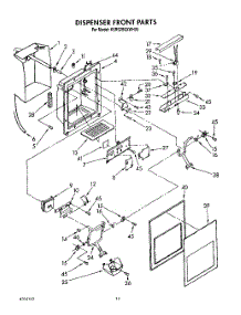 10 - Dispenser Front parts for Kitchenaid Refrigerator KSRS25QXAL00 from AppliancePartsPros.com