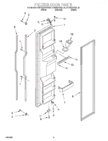 06 - Freezer Door parts for Kitchenaid Refrigerator KSRS22QGBL00 from AppliancePartsPros.com