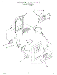 07 - Dispenser Front parts for Kitchenaid Refrigerator KSRB22QFBL00 from AppliancePartsPros.com