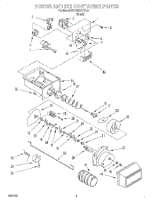 04 - Motor And Ice Container parts for Kitchenaid Refrigerator KSRB22QFBL01 from AppliancePartsPros.com