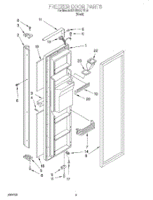 06 - Freezer Door parts for Kitchenaid Refrigerator KSRB22QFBL01 from AppliancePartsPros.com