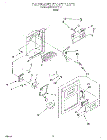 07 - Dispenser Front parts for Kitchenaid Refrigerator KSRB22QFBL01 from AppliancePartsPros.com