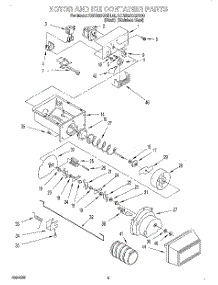 04 - Motor And Ice Container parts for Kitchenaid Refrigerator KSRB22QGSS00 from AppliancePartsPros.com