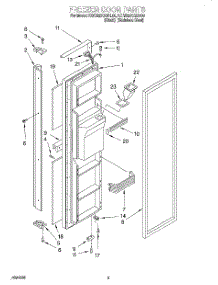 06 - Freezer Door parts for Kitchenaid Refrigerator KSRB22QGSS00 from AppliancePartsPros.com
