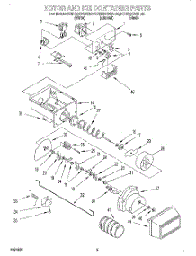 04 - Motor And Ice Container parts for Kitchenaid Refrigerator KSRS22QGWH00 from AppliancePartsPros.com