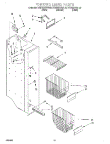 09 - Freezer Liner parts for Kitchenaid Refrigerator KSRS22QGWH00 from AppliancePartsPros.com