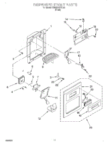 07 - Dispenser Front parts for Kitchenaid Refrigerator KSRS22QFBL00 from AppliancePartsPros.com