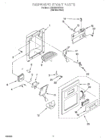 07 - Dispenser Front parts for Kitchenaid Refrigerator KSRB22QFSS01 from AppliancePartsPros.com