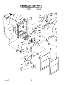 09 - Dispenser Front parts for Kitchenaid Refrigerator KSRS22QXAL00 from AppliancePartsPros.com