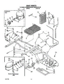 10 - Unit parts for Kitchenaid Refrigerator KSRS22QXAL00 from AppliancePartsPros.com