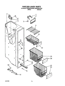 11 - Freezer Liner parts for Kitchenaid Refrigerator KSRS22QXAL00 from AppliancePartsPros.com