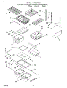 07 - Shelf, Lit / Optional parts for Kitchenaid Refrigerator KBRS22KGAL0 from AppliancePartsPros.com