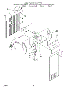 09 - Air Flow parts for Kitchenaid Refrigerator KSRB27FHBL02 from AppliancePartsPros.com