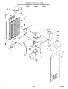 10 - Air Flow parts for Kitchenaid Refrigerator KSRS22FGBL02 from AppliancePartsPros.com