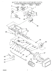 05 - Motor And Ice Container parts for Kitchenaid Refrigerator KSRS25FGBL02 from AppliancePartsPros.com