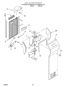 10 - Air Flow parts for Kitchenaid Refrigerator KSRE22FHWH00 from AppliancePartsPros.com