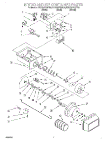 05 - Motor And Ice Container parts for Kitchenaid Refrigerator KSRS27FGBL02 from AppliancePartsPros.com