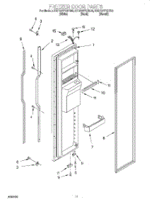 07 - Freezer Door parts for Kitchenaid Refrigerator KSRS27FGWH02 from AppliancePartsPros.com